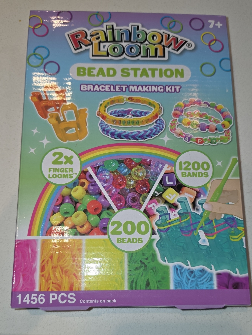 Rainbow Loom Bead Station Kit - multicolor beads & bands